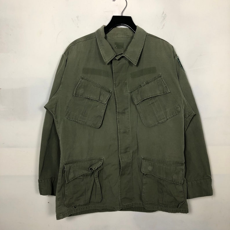 Vintage 60s Slant Pocket Vietnam War Shirt Jacket Mens SZ L | Etsy