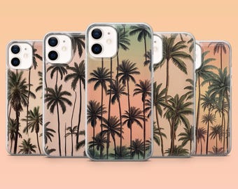 Palm Tree Phone Case Tropical Beach Summer Cover for iPhone 17 Pro, 16, 15, 14, 13, 12 Samsung S25, S24, S23, S22, A56, A55 Pixel 10 Pro, 9