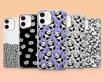 Panda Phone Case Cute Bamboo Animal Art Cover for iPhone 17, 16, 15, 14, 13, 12 Samsung S25, S24, S23, S22, A56, A55, Pixel 10 Pro, 9, 8