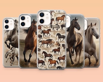 Horse Phone Case Equestrian Stallion Pony Cover for iPhone 17 Pro, 16, 15, 14, 13, 12 Samsung S25, S24, S23, S22, A56, A55 Pixel 10 Pro, 9