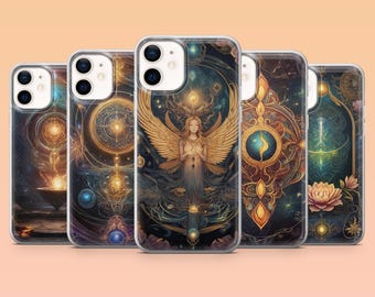 Mystical Fantasy Phone Case Celestial Angel Cover for iPhone 17 Pro, 16, 15, 14, 13, 12 Samsung S25, S24, S23, S22, A56, A55 Pixel 10 Pro, 9