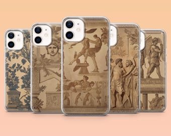 Greek Roman Phone Case Ancient Mythology Art Cover for iPhone 17 Pro, 16, 15, 14, 13, 12 Samsung S25, S24, S23, S22, A56, A55 Pixel 10 Pro