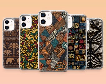 African Tribal Phone Case Ethnic Art Cultural Cover for iPhone 17 Pro, 16, 15, 14, 13, 12 Samsung S25, S24, S23, S22, A56, A55 Pixel 10 Pro