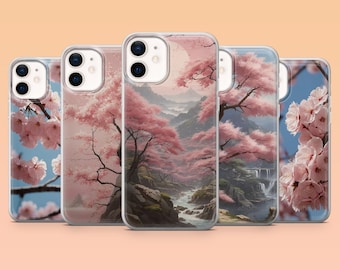 Cherry Blossom Phone Case Sakura Japanese Cover for iPhone 17 Pro, 16, 15, 14, 13, 12 Samsung S25, S24, S23, S22, A56, A55 Pixel 10 Pro, 9