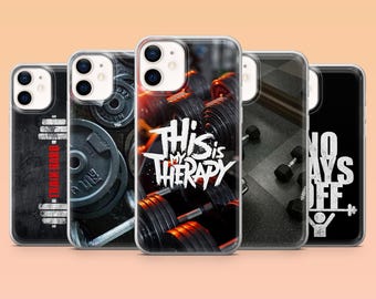 Funda para teléfono con motivación de gimnasio para iPhone 17 Pro, 16, 15, 14, 13, 12, Samsung S25, S24, S23, S22, A56, A55, Pixel 10 Pro, 9