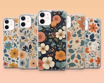 Vintage Floral Phone Case Botanical Spring Cover for iPhone 17 Pro, 16, 15, 14, 13, 12 Samsung S25, S24, S23, S22, A56, A55 Pixel 10 Pro, 9