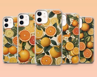 Citrus Phone Case Orange Fruit Grapefruit Cover for iPhone 17 Pro, 16, 15, 14, 13, 12 Samsung S25, S24, S23, S22, A56, A55 Pixel 10 Pro, 9