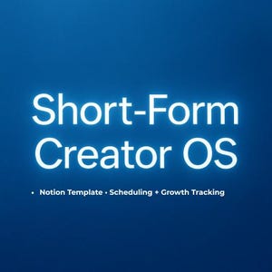 Creador de contenido de formato corto OS: Sistema Notion para la programación y el seguimiento del crecimiento
