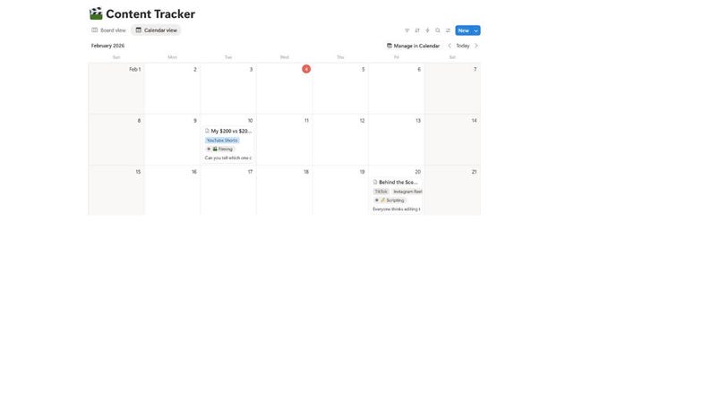 Ultimate Content Creator Hub | Notion Template for Youtube Shorts ...