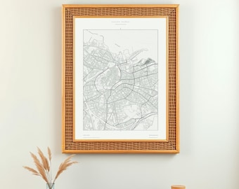 Tallinn Topographic Map Print, Estonia Elevation Contour Art (Digital Download)