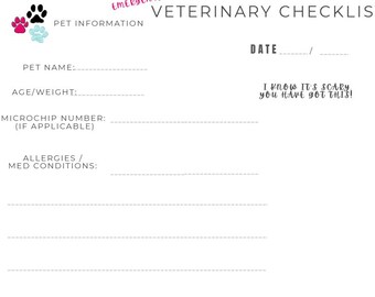 Pet Emergency Checklist – Printable PDF for Dogs, Cats & Small Pets | GentlePaws Printables