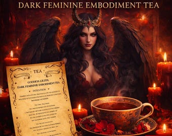Göttin Lilith dunkel Feminine Verkörperung Tee Ritual | Sinnliche Kraft, Souveränität & Selbstverantwortung | Hexerei Grimoire PDF