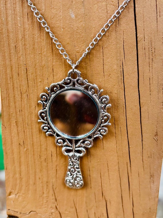 Mirror Protection Amulet Necklace | Reflect Negativity | Spiritual Protection Jewelry | Witchy Amulet