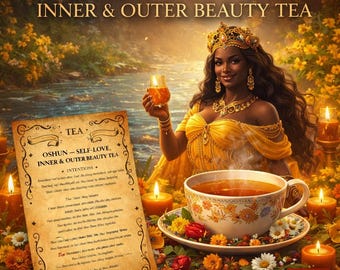 Oshun Selbstliebe, Innere & Äußere Schönheit Tee Ritual | Ausstrahlung, Süße und femininer Glanz | Hexerei Grimoire PDF