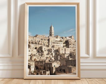 Matera Architecture Art Print, Italian Town Photography (Digital Download)
