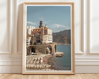 Amalfi Coast Town Print, Italian Coastal Photography (Digital Download)