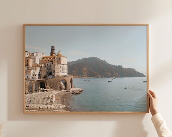 Amalfi Coast Beach Print, Italian Coastal Photography (Digital Download)