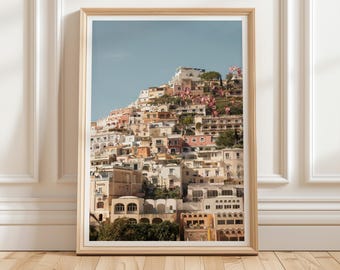 Positano Architecture Art Print, Italian Coastal Photography (Digital Download)