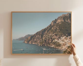 Amalfi Coastal Landscape Art Print, Mediterranean Photography (Digital Download)