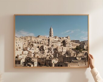 Italian Architecture Landscape Art Print, Mediterranean Old Town Photography (Digital Download)
