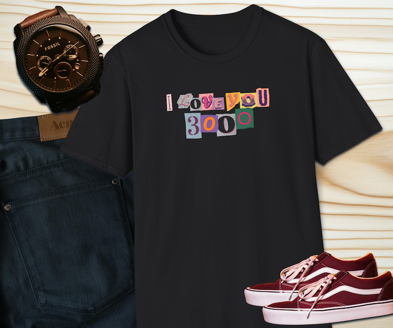 Camiseta de los Vengadores 3000 con frase "Te amo" (Iron Man, Tony Stark) imagen 4