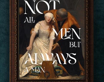 „Nicht nur Männer, aber immer ein Mann“ | Dark Feminist Kunstdruck