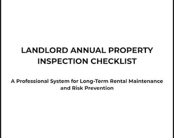 Liste de contrôle de l'inspection annuelle de la propriété du propriétaire par Fieldcraft Guides