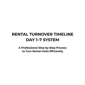 Cronograma de rotación de alquileres, días 1 a 7, sistema de Fieldcraft Guides
