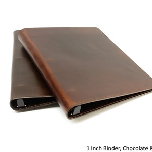 Leather 3 Ring Binder - STANDARD SIZE - 1/2 inch, 1 inch, 1 1/2 inch, 2 inch