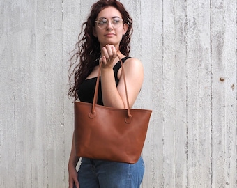 Medium Leather Tote Bag