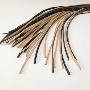 Leather Belting Lace Cord Strips - 12 each
