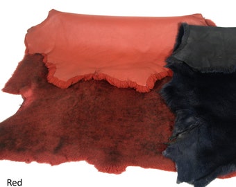 Assorted Sheepskin Shearling Hides - Green, Tan, Black, Brown, Yellow, Red, Blue - CLEARANCE