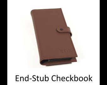 Leather Personal Size END STUB Checkbook
