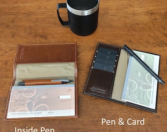 Leather PERSONAL Size Checkbook