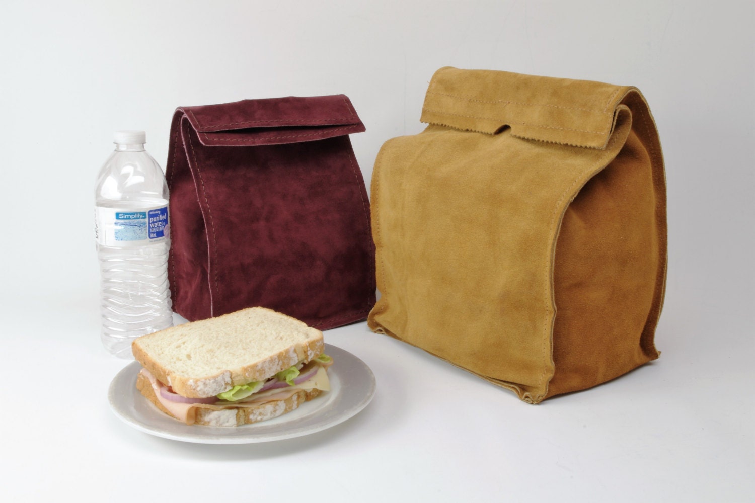 Leather Lunch Bag Etsy