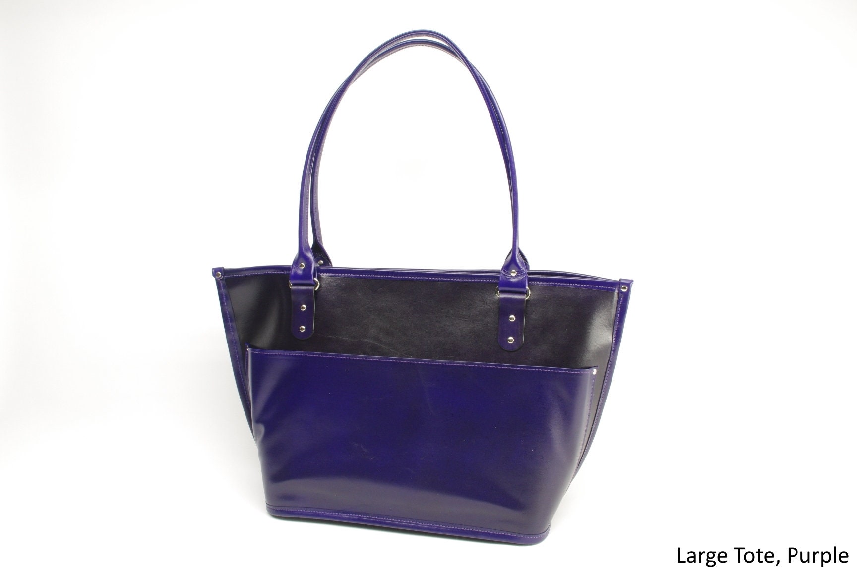Large Leather Business Tote (zippered closure)