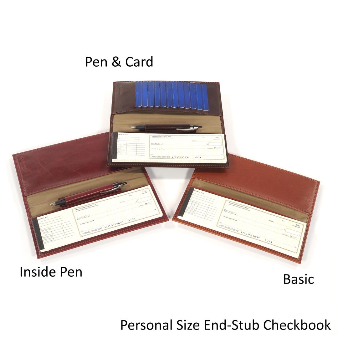 Checkbook Wallet And Cheque Book Cover Unisex Business Card Holder