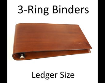 Leather 3-Ring Binder: LEDGER Size (11 x 17 inch)