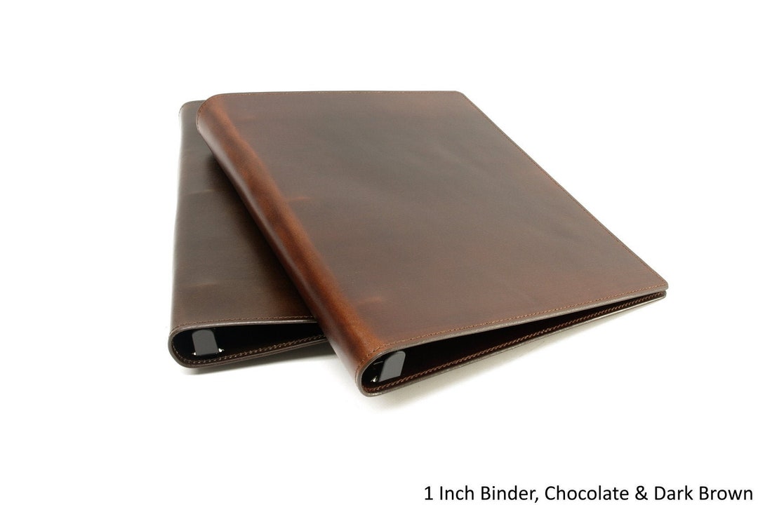 Leather 3 Ring Binder - MINI SIZE - 1 inch - (for 5 1/2 x 8 1/2 inch Sheets)