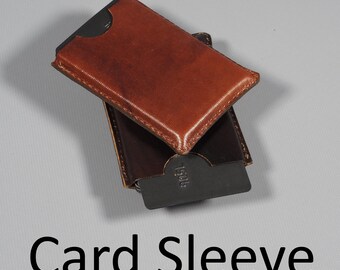 Leather Card Sleeve: Holds 8 Cards