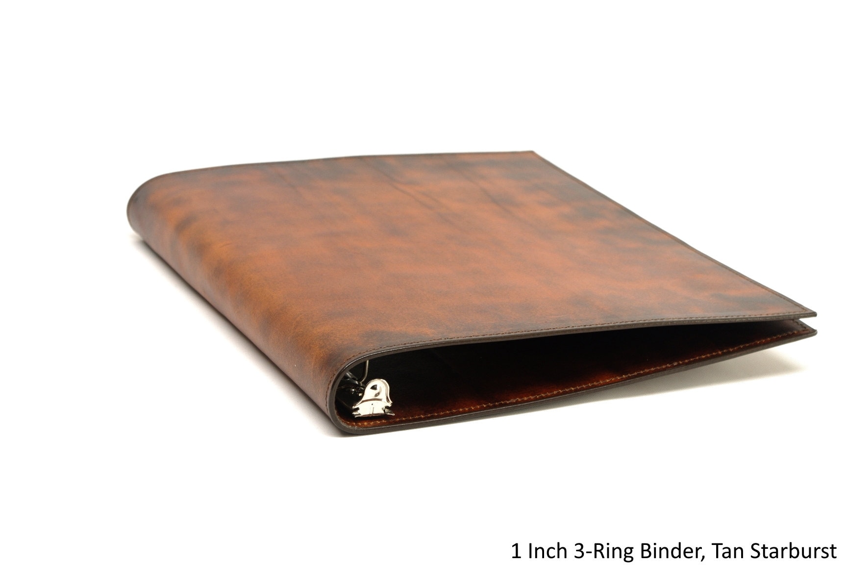 Leather 3 Ring Binder - MINI SIZE - 1 inch - (for 5 1/2 x 8 1/2 inch Sheets)