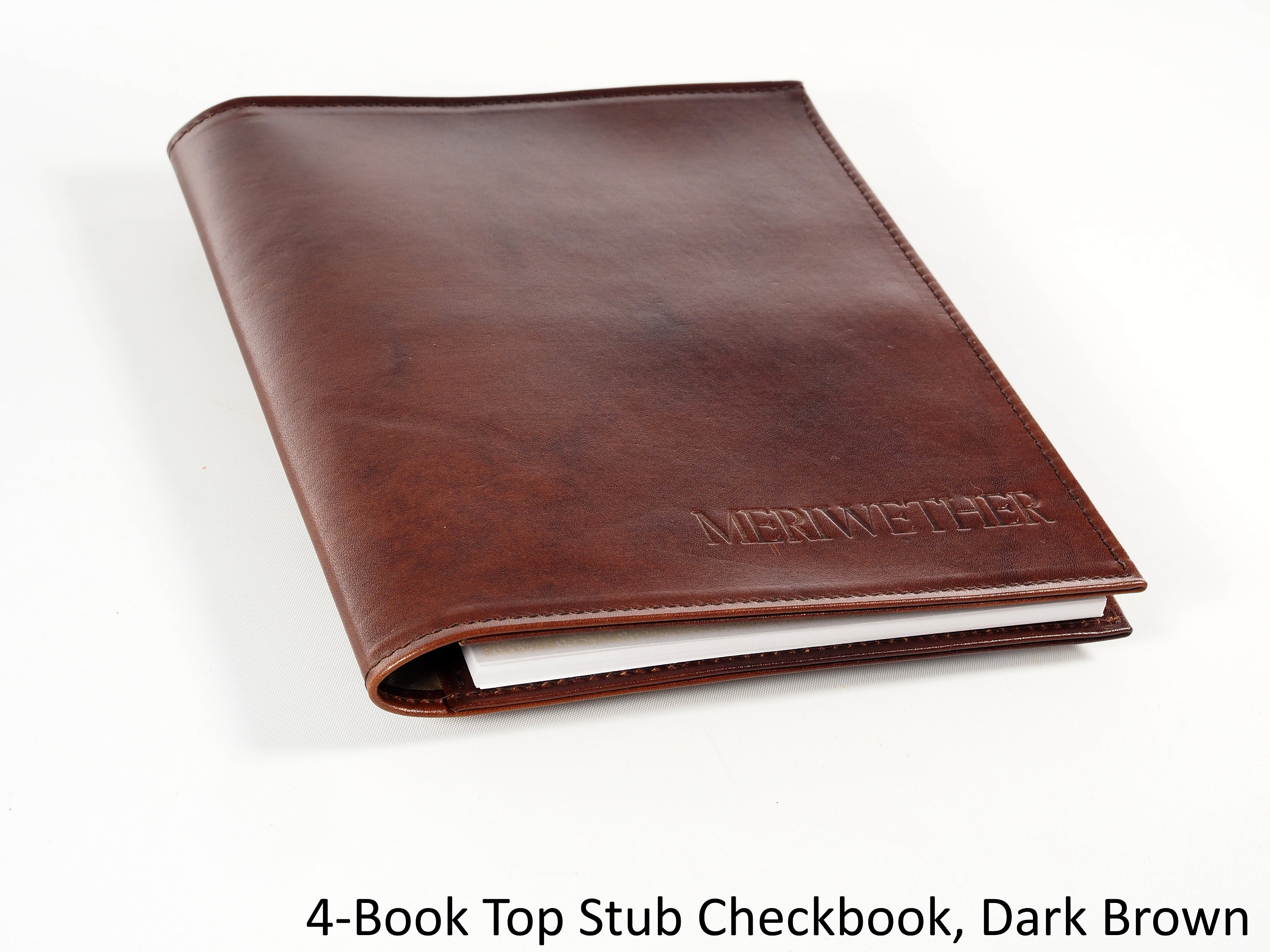 Leather 4Book TOP STUB Checkbook Organizer