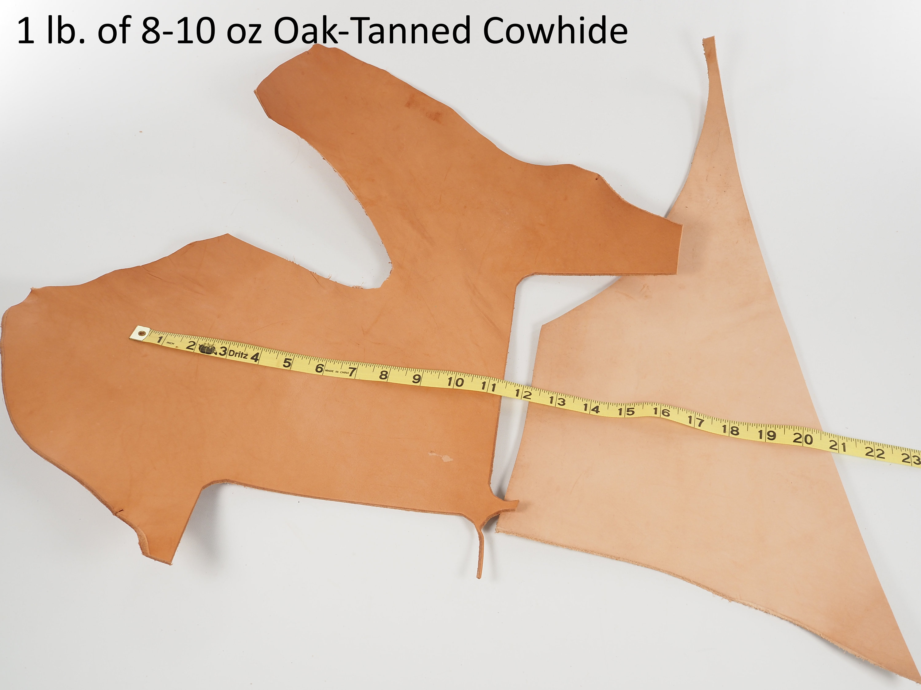 Two Pounds Veg Tan Leather Scrap, 2 lbs Vegetable Tanned Scrap Leather Pieces for Crafting, Heavy Weight Thick 8-9 oz, 10/12, 12/24 Mixed with 6-7