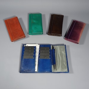 Leren minimalistische lange portemonnee met magnetische klep voor heren en dames met ritsvak (opruiming)