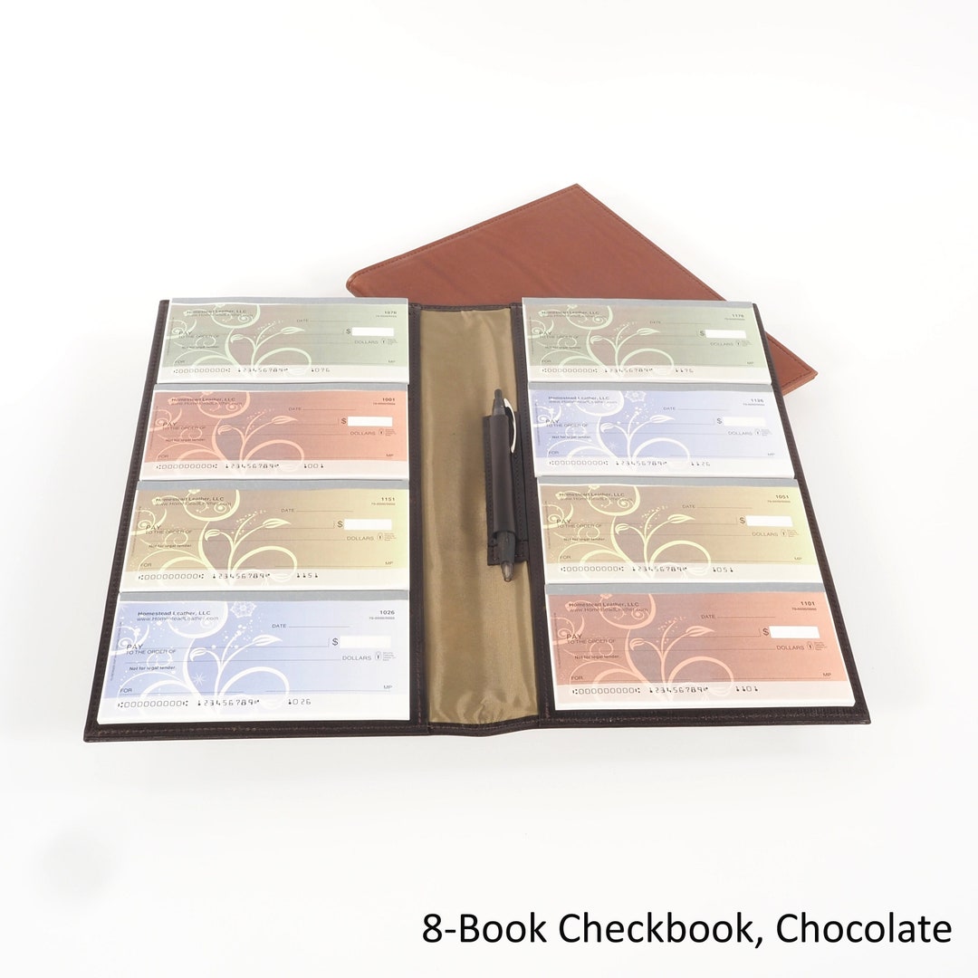 Perfect Check 8冊セット Leather Checkbook Organizer - 4, 6 or 8-book for PERSONAL Size