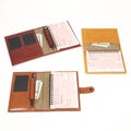 Leather TOP STUB Checkbook - with Optional Pen and Card Slots