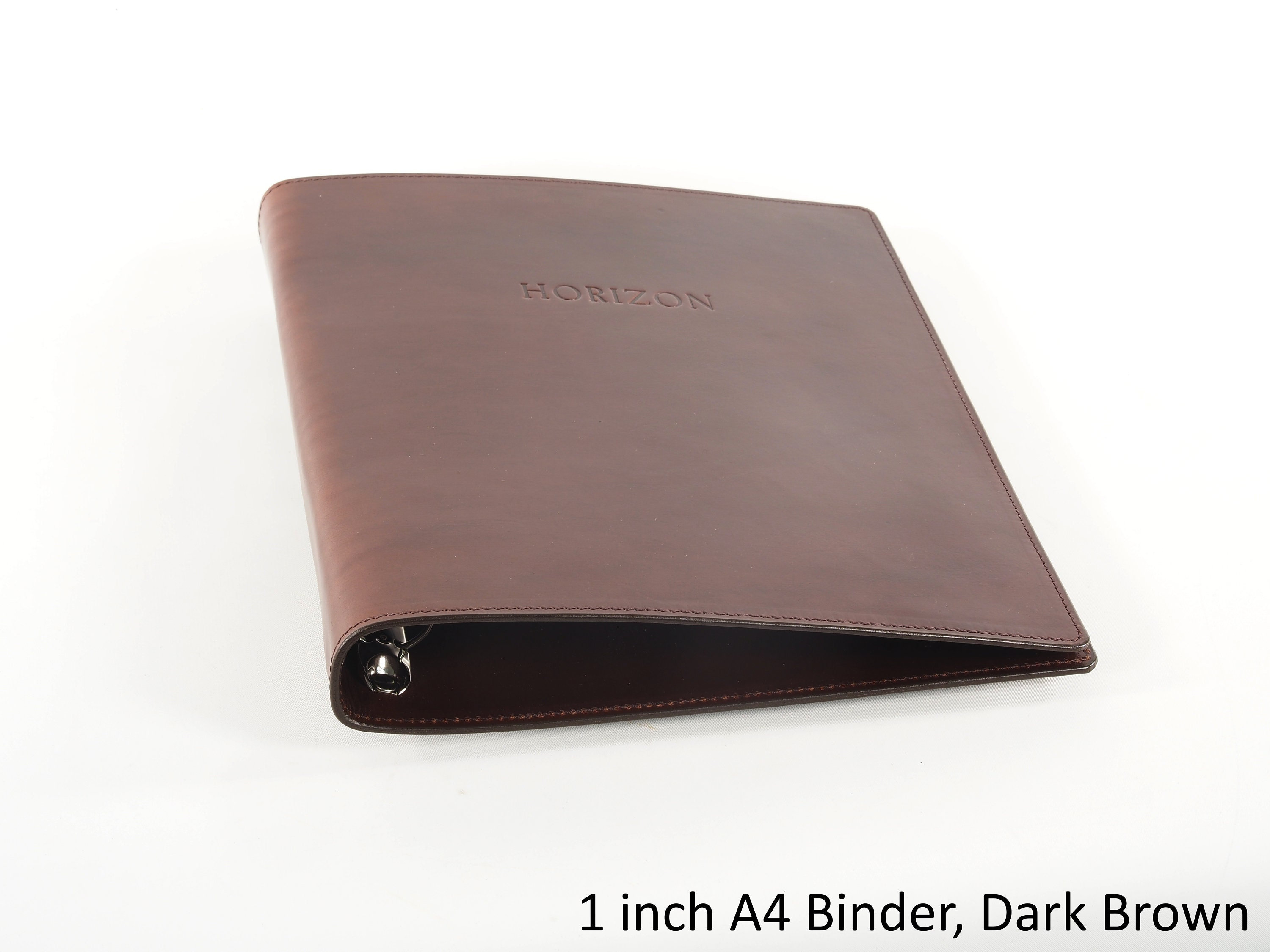 Leather 4 Ring A4 Binder - A4 SIZE - 1 inch