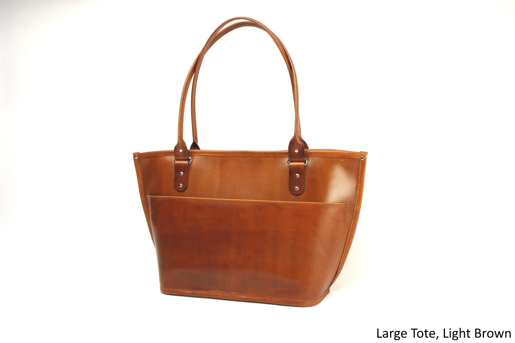 Large Leather Business Tote (zippered closure)