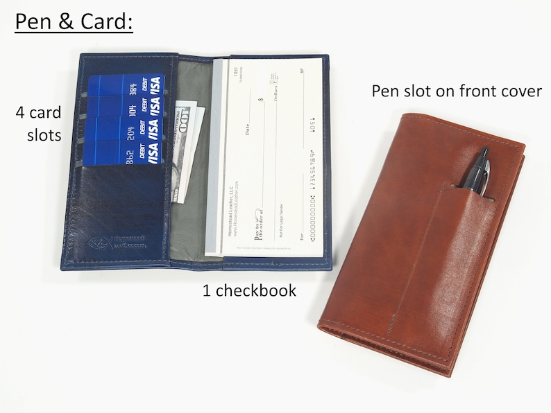 Leather Personal Checkbook Cover: Monogram Option (clearance) - Etsy