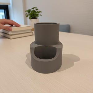 Grey Split-Level Desk Organizer | Pen Holder | Small Desk Storage